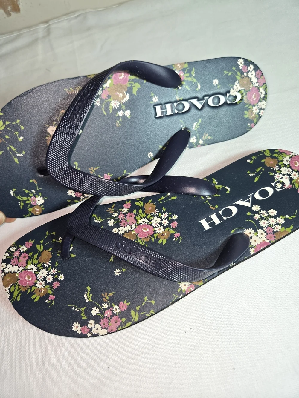 Coach sandals blossoms textured